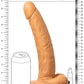 Shots Toys | REALROCK Vibrating Hollow Strap-On + Balls - 9" / 23cm Tan
