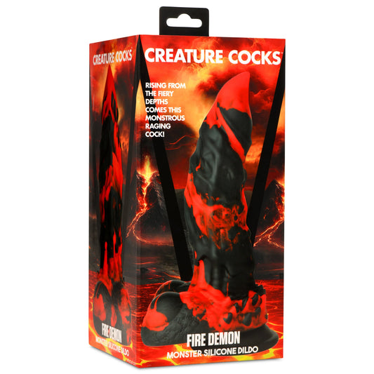 Creature Cocks Fire Demon Fantasy Monster Silicone Dildo