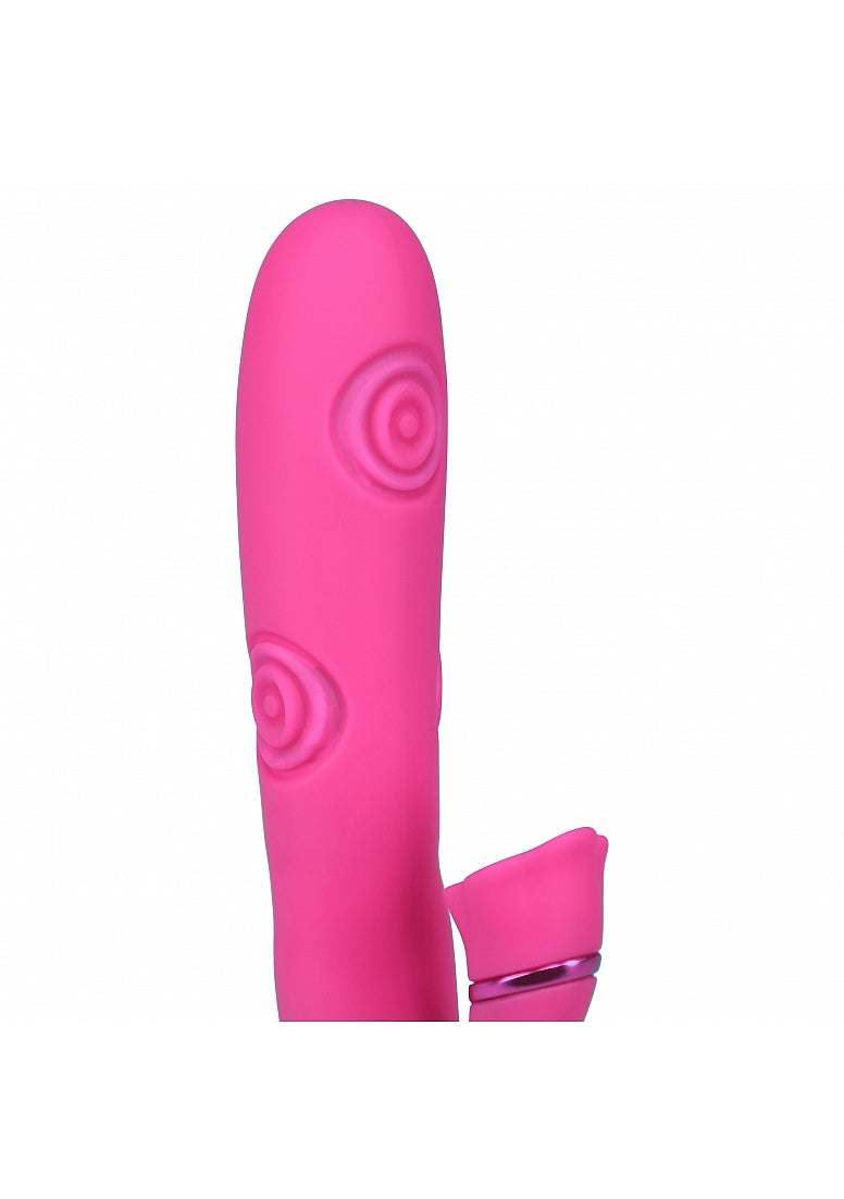 Shots Toys | VIVE Fiore Triple Motor G-Spot Air Wave Vibrating Tapping Flared Clit Stimulator Pink