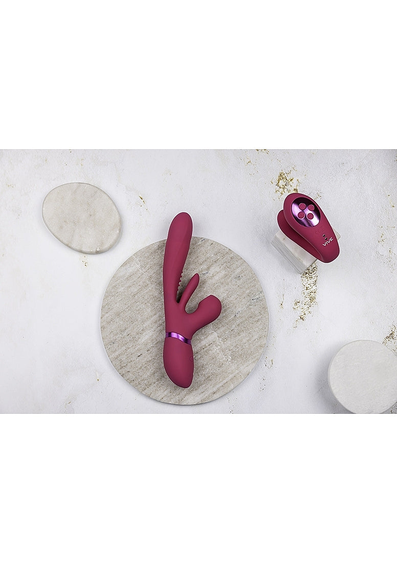 Shots Toys | VIVE Yoko Triple Action Vibrating Dual Prongs & Pulse Wave Pink