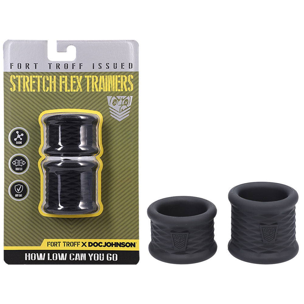 Doc Johnson | Fort Troff - Stretch Flex Trainers - Black Ball Stretchers - Set of 2