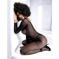Mapale Long Sleeve Fishnet Full Bodystocking Black Size OS