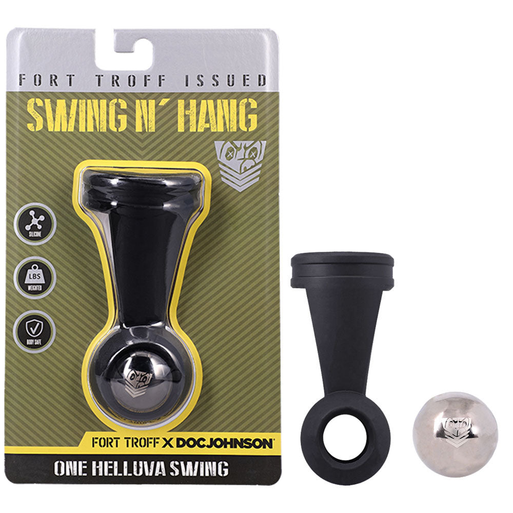 Doc Johnson | Fort Troff - Swing N' Hang - Black Weighted Ball Tugger