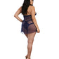 Dreamgirl Plus Size Stretch Lace and Mesh Babydoll with Matching Panty Size Queen