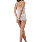 Dreamgirl Lingerie Stretch Lace and Mesh Babydoll White Size OS One Size