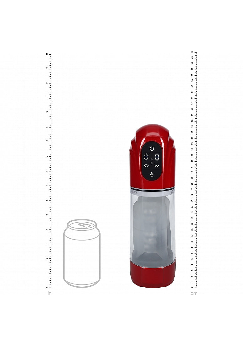 Shots Toys | PUMPED TechnoThrust Auto Masturbator Pump Metallic Red