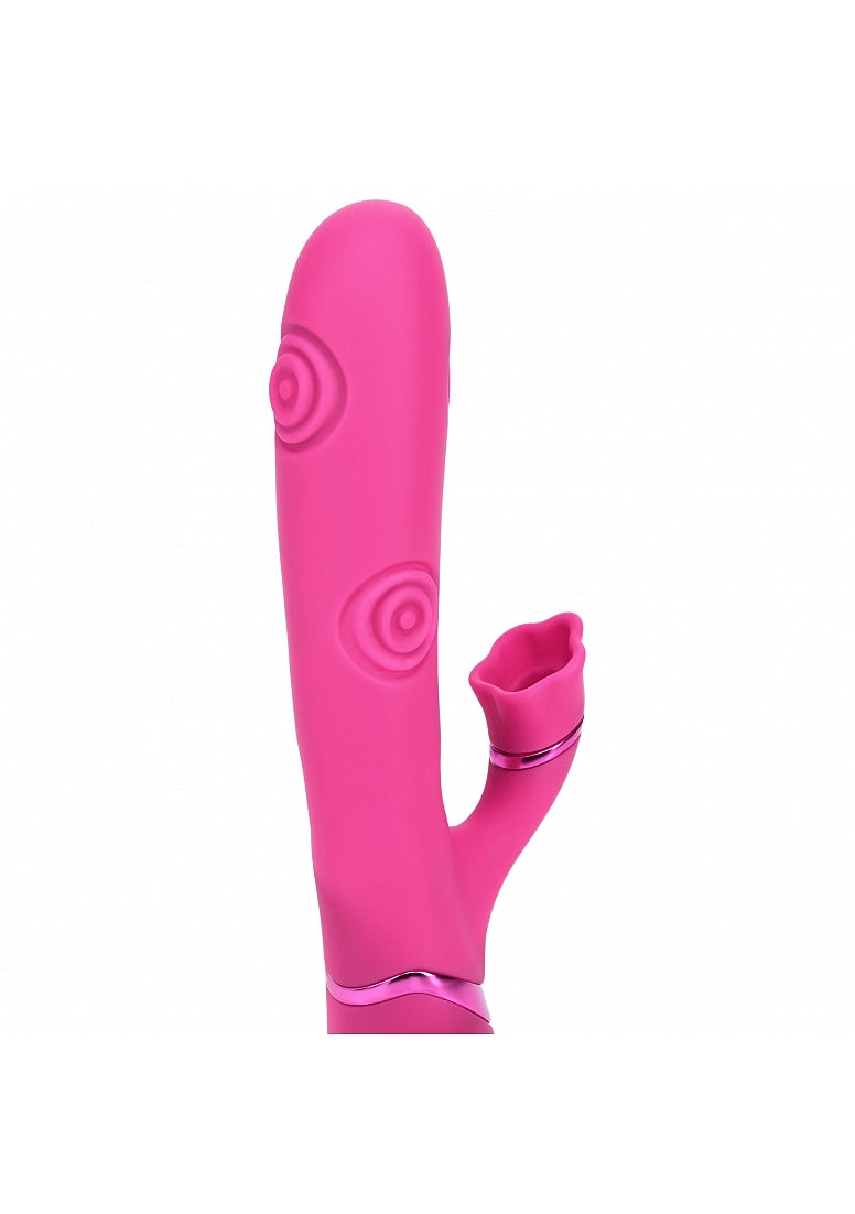 Shots Toys | VIVE Fiore Triple Motor G-Spot Air Wave Vibrating Tapping Flared Clit Stimulator Pink