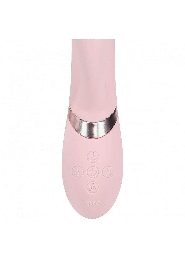 Shots Toys | VIVE Fronda Triple Motor G-Spot Vibrating Tapping Leaf Clit Stimulator Pink