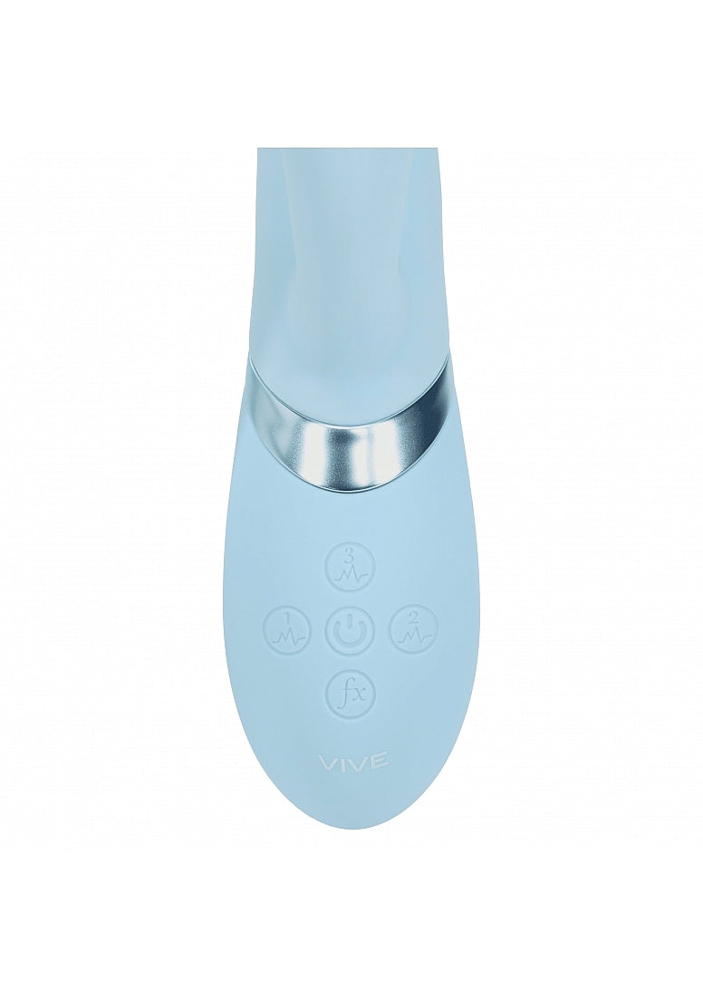Shots Toys | VIVE Fronda Triple Motor G-Spot Vibrating Tapping Leaf Clit Stimulator Blue