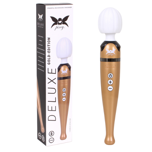 O-Products | Pixey Deluxe Massage Wand Vibrator - Gold Edition