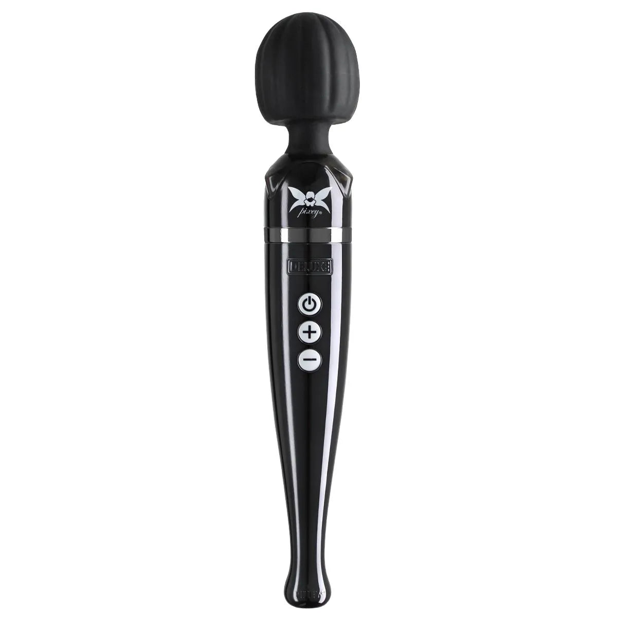 O-Products | Pixey Deluxe Massage Wand Vibrator - Black Chrome