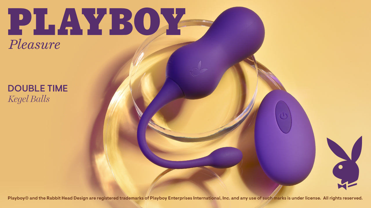 Playboy Pleasure DOUBLE TIME Purple USB Rechargeable Vibrating Kegel Balls