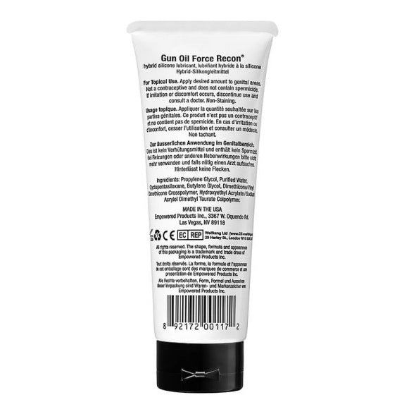 Gun Oil Force Recon Water/Silicone Hybrid Lube Lubricant 3.3oz/100ml