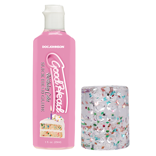 GoodHead - Birthday Blowjob Kit - Helping Head Stroker + Birthday Cake Slick Head Glide
