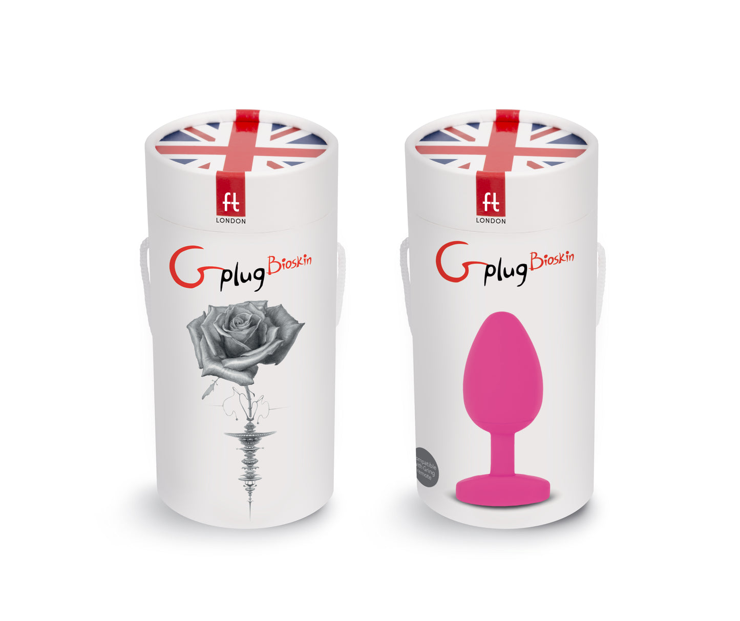 Gvibe Gplug Large Bioskin Sweet Raspberry - Anal Butt Plug Vibrator