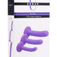 Strap U Tri-Play 3 Pc Purple Silicone Dildo Set