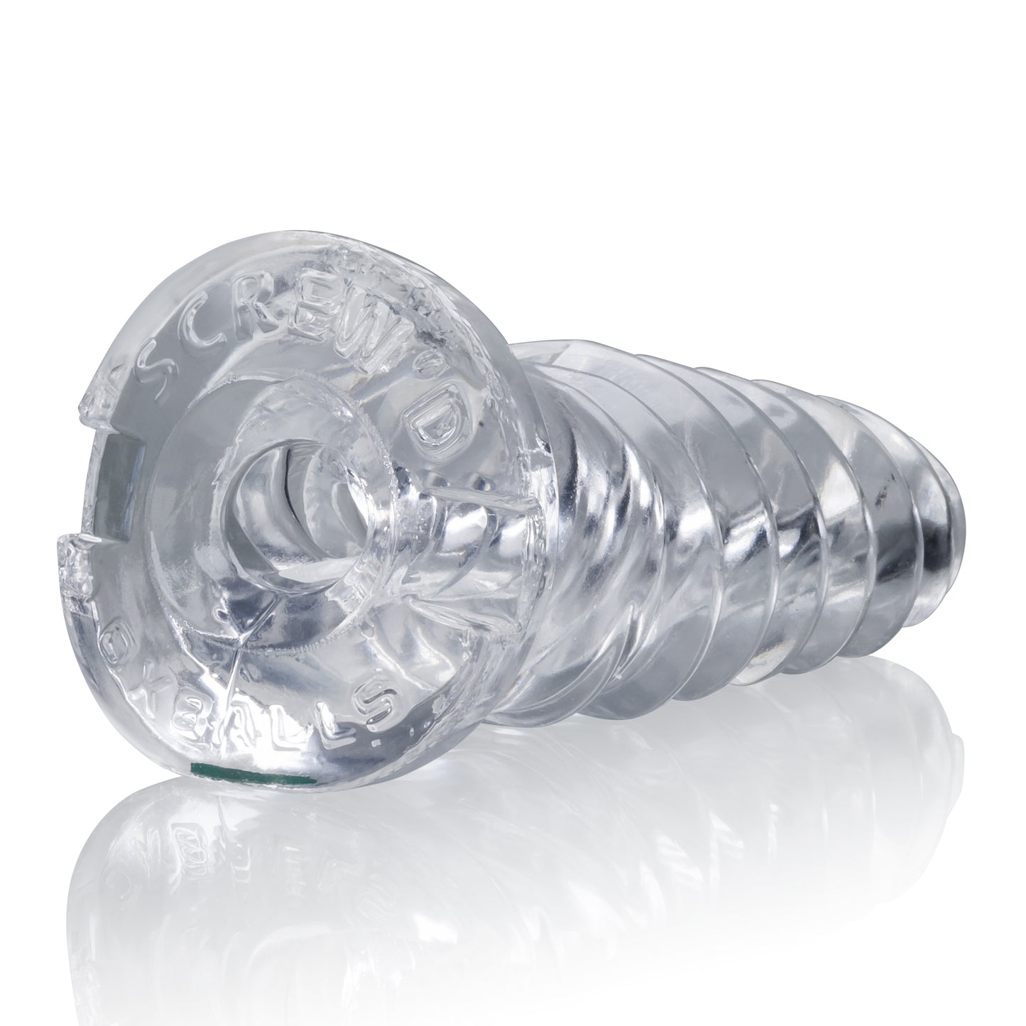 OxBalls ScrewD Super Squish Corkscrew Jackoff Toy Clear