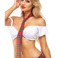 Sexy School Girl Tie Wine/Red/Pink by Teachers Pet Costume Lingerie One Size
