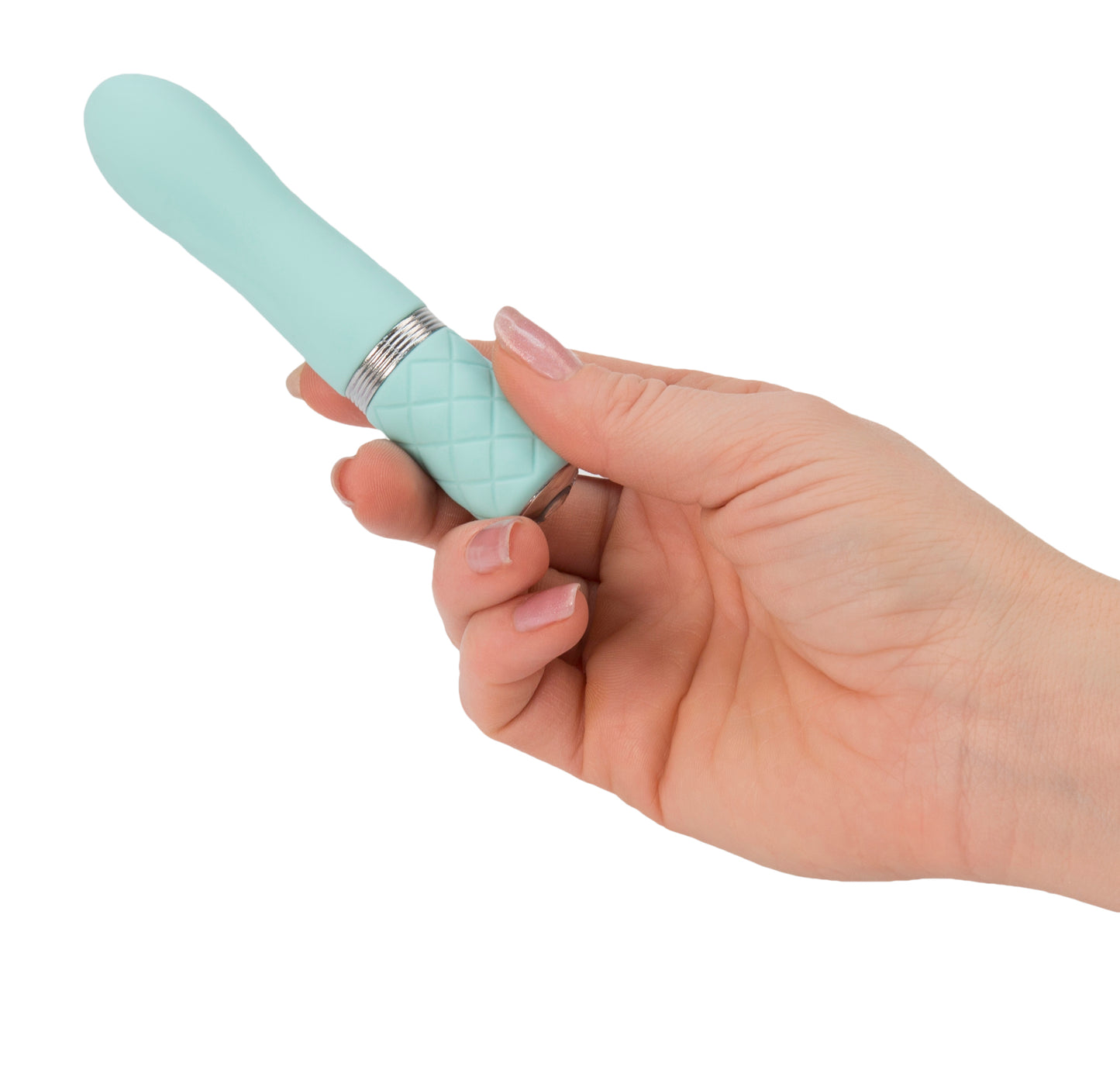 Pillow Talk Flirty Mini Massager PowerBullet Vibrator w Swarovski Crystal - Teal