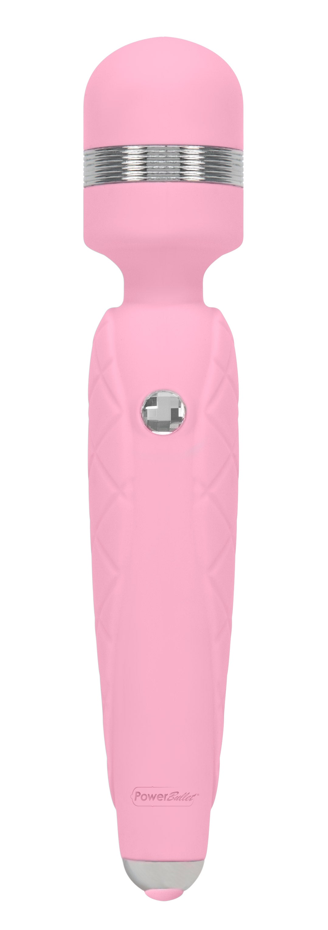 Pillow Talk Cheeky Body Wand w Swarovski Crystal Button - Pink