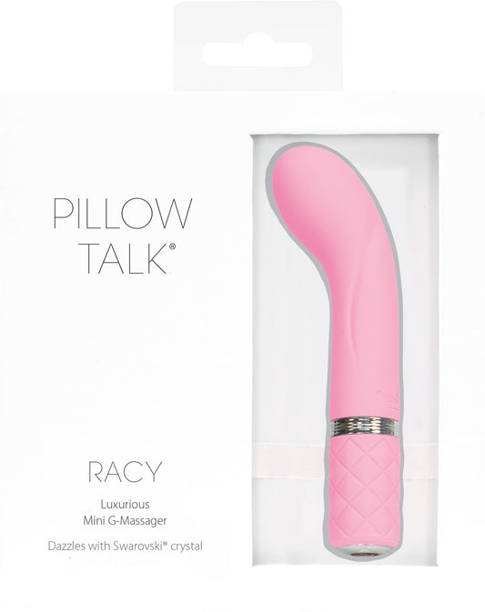 Pillow Talk Racy Mini G-Massager Vibrator w Swarovski Crystal - Pink