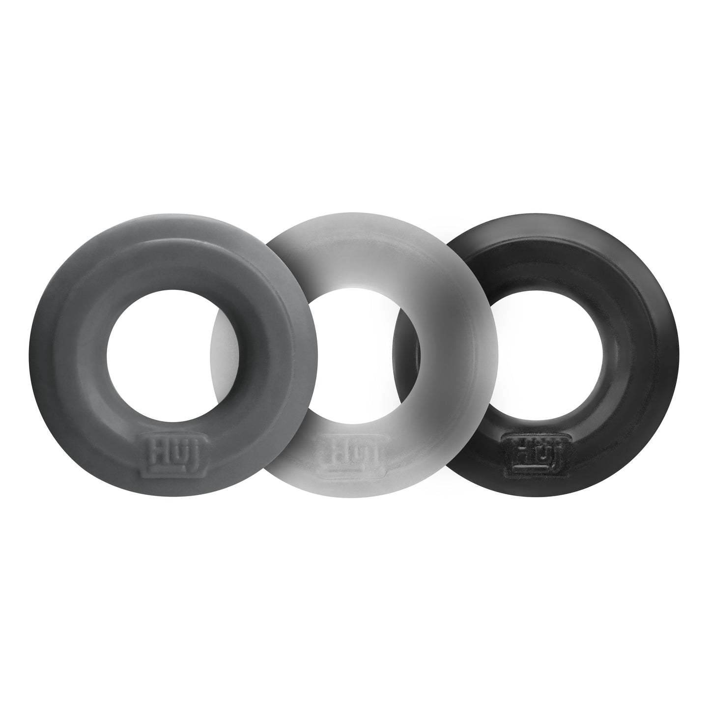 HunkyJunk HUJ3 C-RING 3 Pk Grey