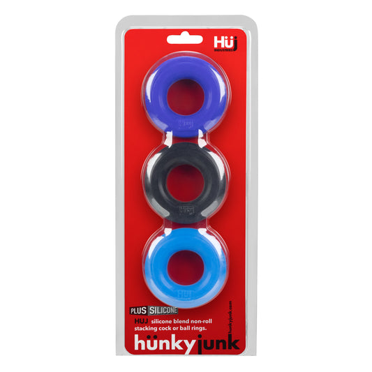 HunkyJunk HUJ3 C-RING 3 Pk Blue
