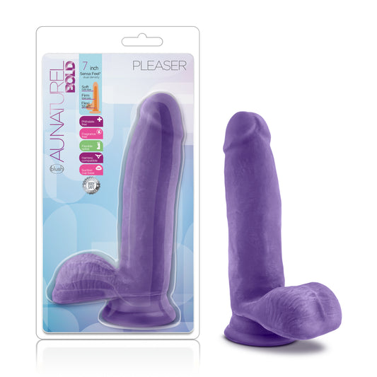 Blush Novelties Au Naturel Bold Pleaser 7" inches Dildo Purple