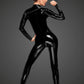 Noir PVC Overall With 3 Way Zipper Black Size XL/2XL/3XL
