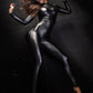 Noir Power Wetlook Overall With Leash And 2 Way Zipper Size L