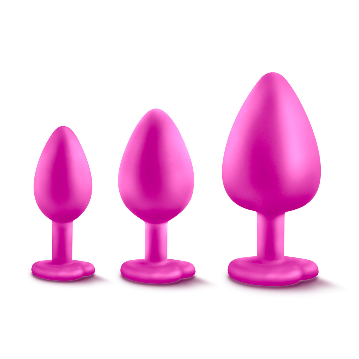 Bling Plug Luxe Bling Plugs Training Kit Pink With White Gems – Nightimelover