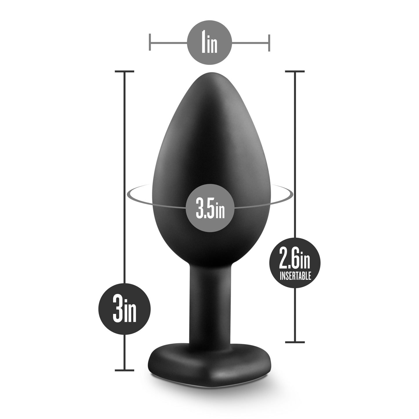 Blush Novelties | Temptasia Bling Plug Small Black