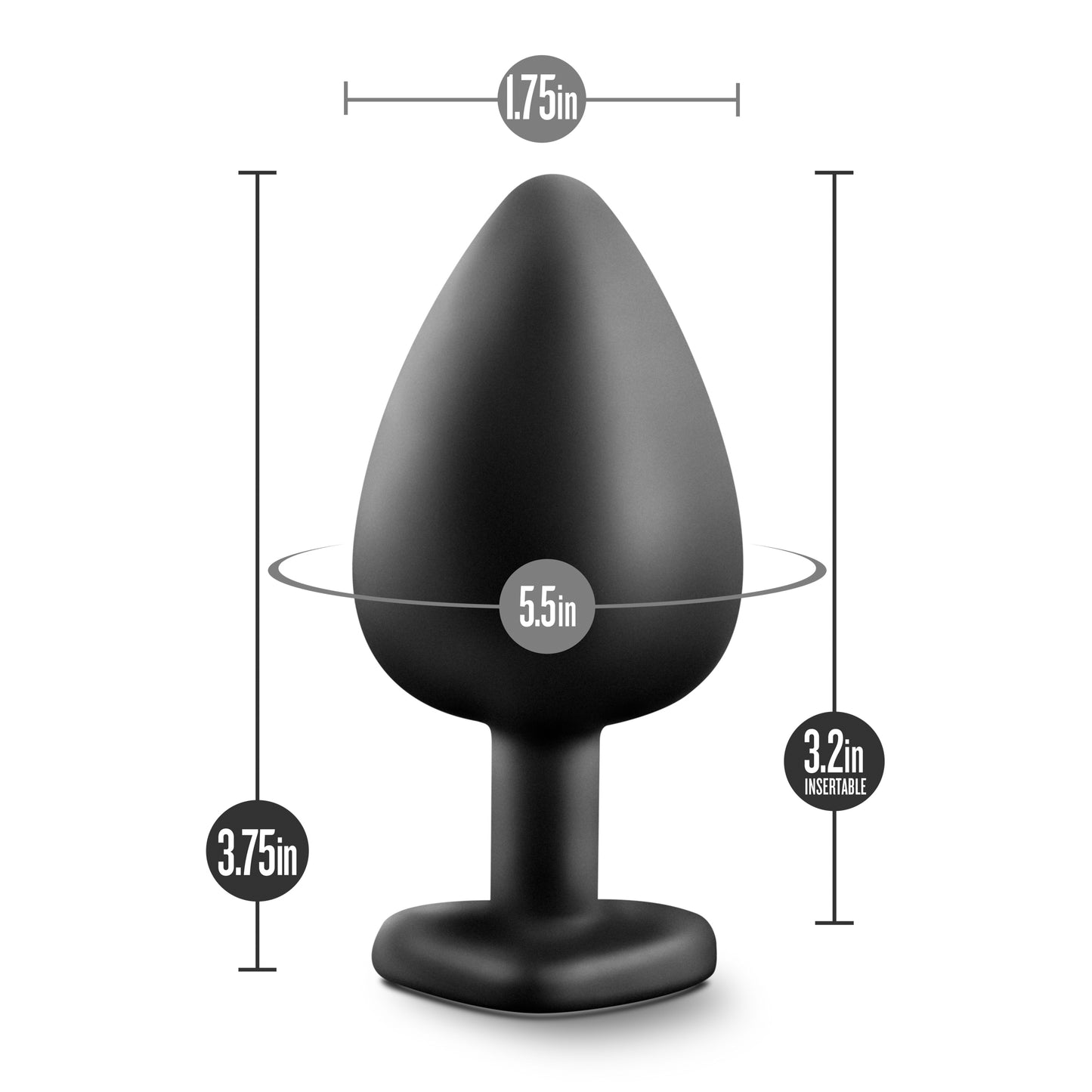 Blush Novelties | Temptasia Bling Plug Large Black