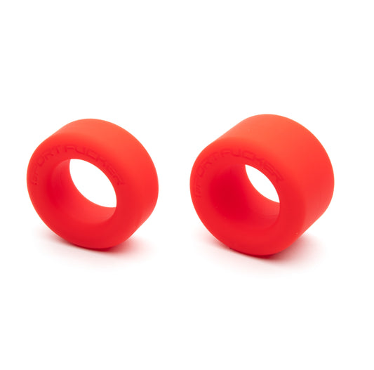 Sport Fucker Nutt Job Set - Red Cock Rings - Set of 2