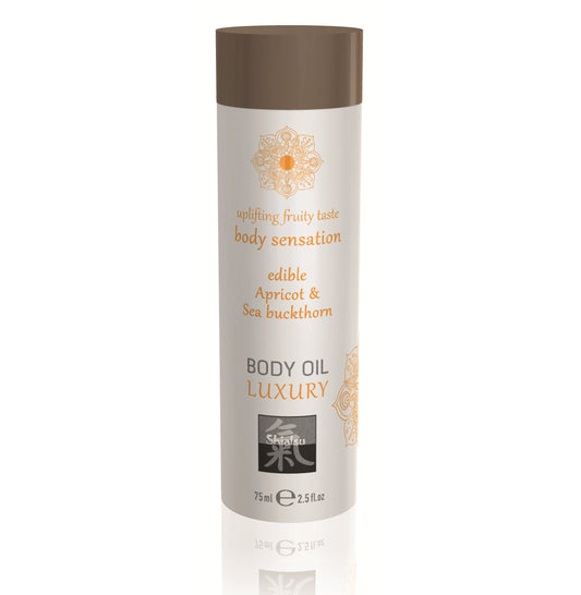 Shiatsu Luxury Body Massage Oil Edible Apricot and Sea Buckthorn 75ml