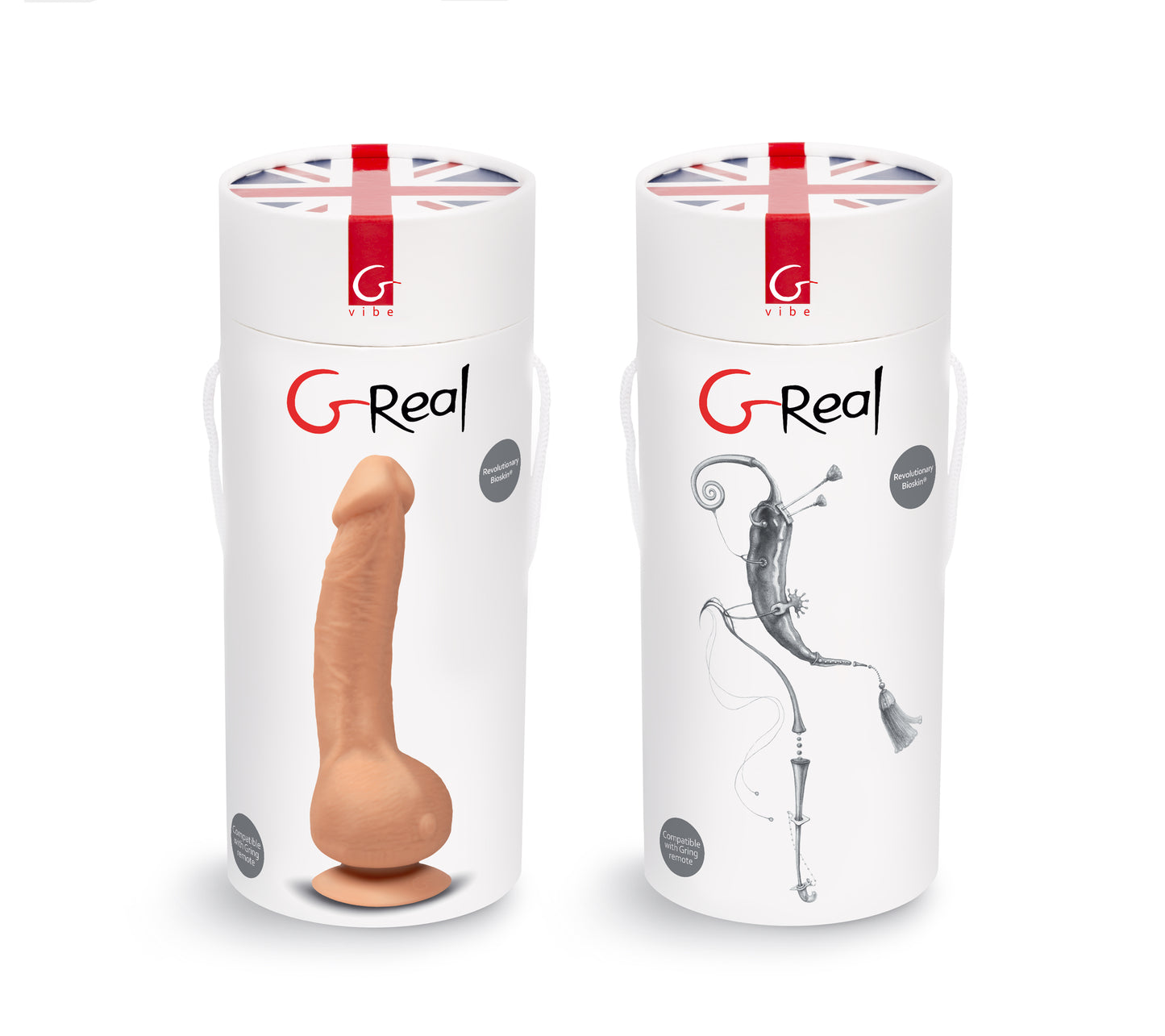 Gvibe Greal Flesh Vibrator w Suction Cup