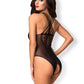 Obsessive Lingerie Open Crotch Teddy B118 Black Size OS