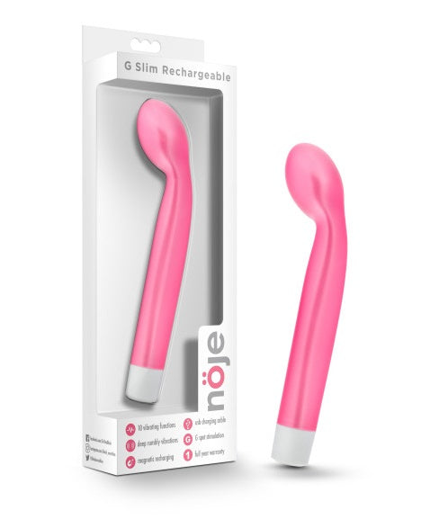 Noje G Slim Rechargeable Rose G-Spot and Clitoral Play Vibrator