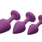 Frisky Purple Pleasures 3 Pc Silicone Anal Plugs
