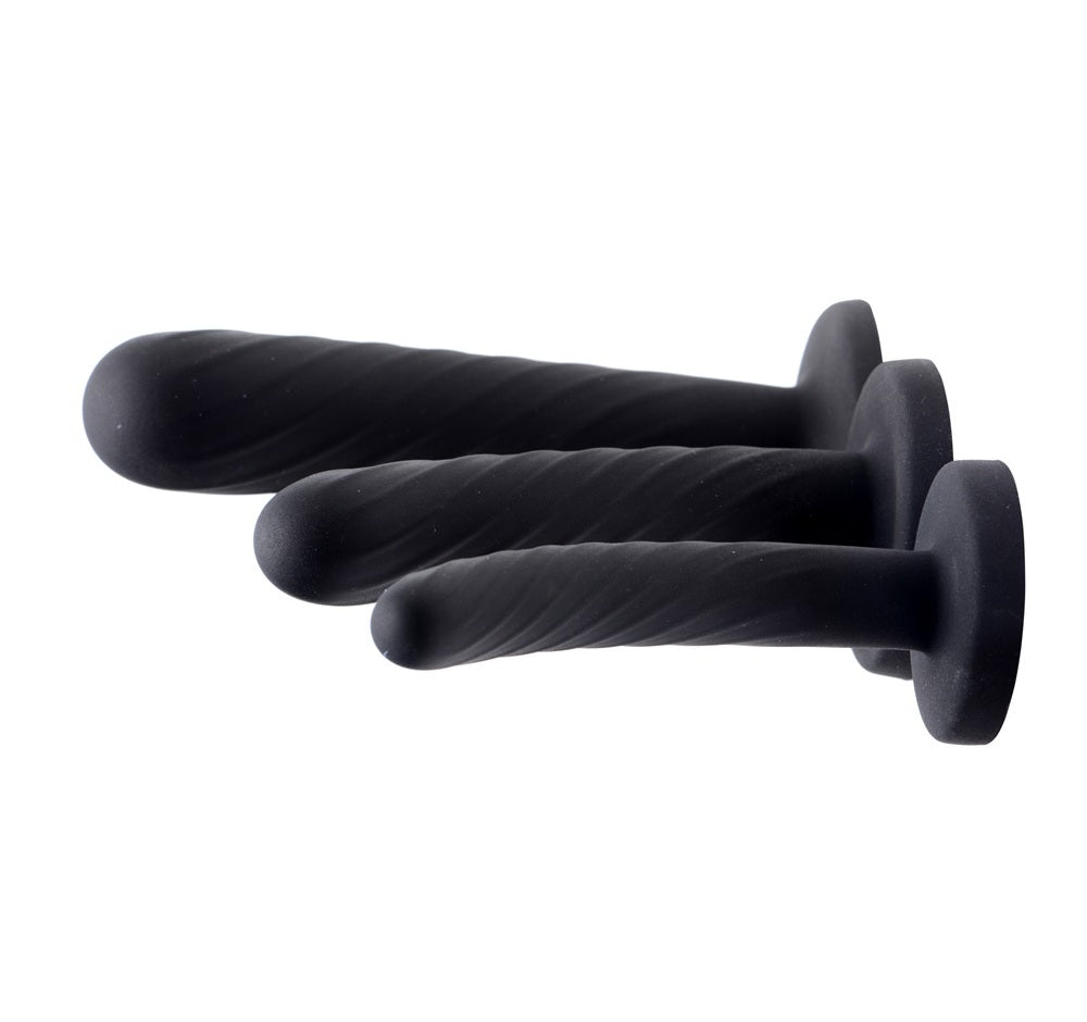 Strap U Trinity Strap-On Silicone 3 Pc Dildo Set