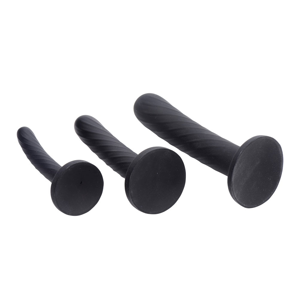 Strap U Trinity Strap-On Silicone 3 Pc Dildo Set