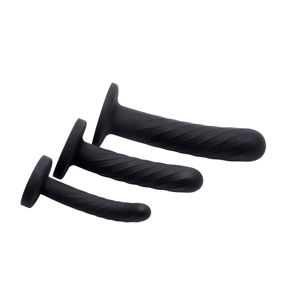 Strap U Trinity Strap-On Silicone 3 Pc Dildo Set