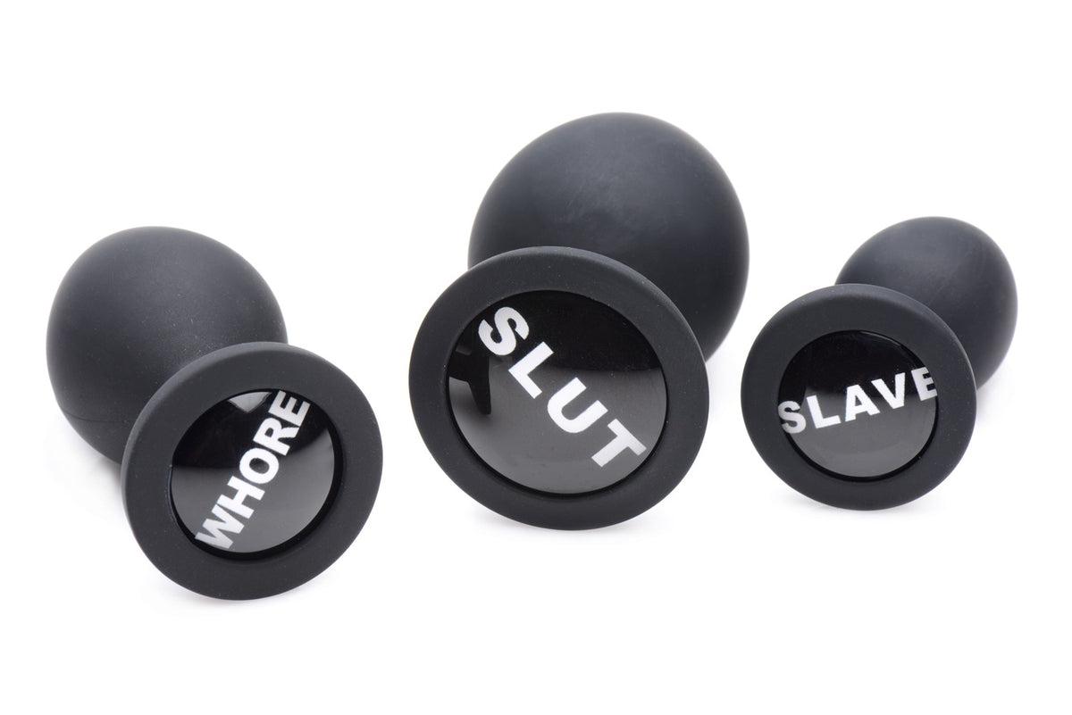 Master Series Dirty Words Anal Plug Set