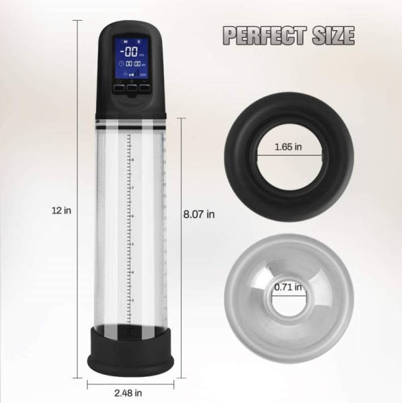 Daytona Luxury USB LCD Auto-Pump Penis Clear