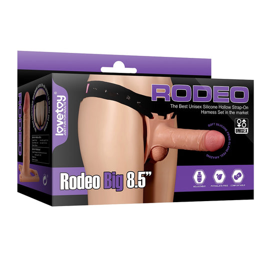 Lovetoy Rodeo Hollow Strap On Set 8.5"