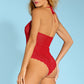 Showtime Lingerie Ashley Teddy Lace Red Size S/M or L/XL