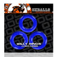OxBalls Willy Rings Stretchy Cock Rings Pool Blue - 3 Pack