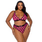 Playboy Lingerie Flocked Bunny 2 Pc Lingerie Set Pink Size XS/S/M/L