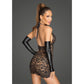 Noir Lace Dress w Deep Neckline Black Size S/M