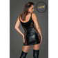 Noir Power Wetlook Dress w Lace Inserts Black Size S/M/L